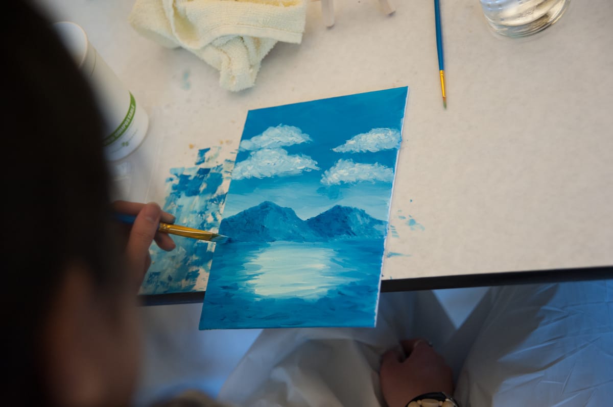 The Joy of Painting and Culinary Art; Students host Bob Ross themed event