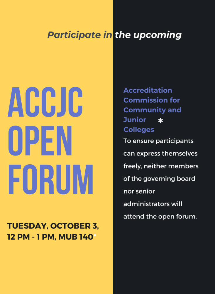 ACCJC to Hold Open Forum on Ocean Campus Oct. 3