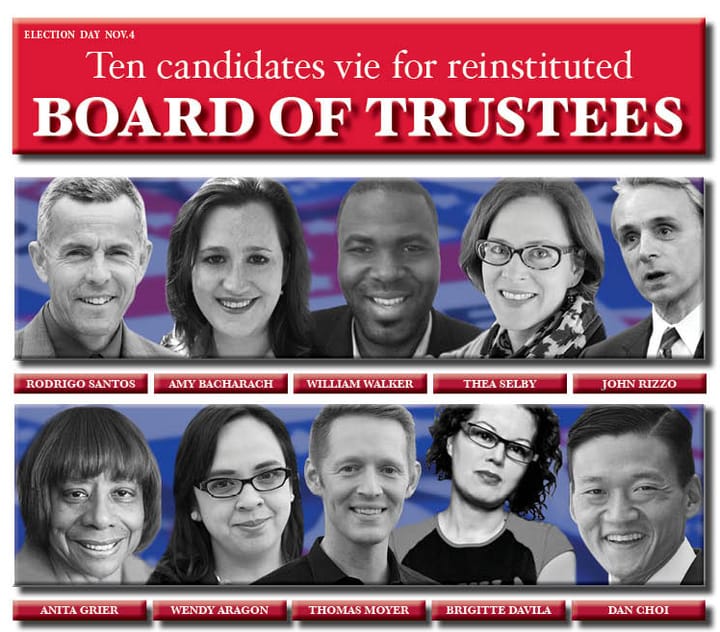 Ten candidates vie for reinstituted Board of Trustees