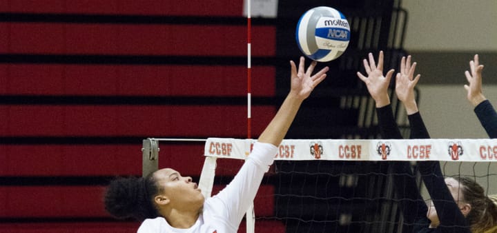 Rams volleyball squeaks by Hartnell Panthers