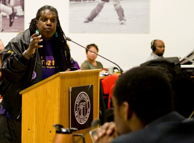 Board of trustee meeting_Doretha_EvansIMG_4659-web JESSICA LUTHI / THE GUARDSMAN