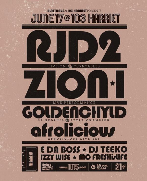RJD2 & Zion I flyer