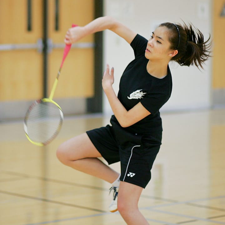 Skyline’s top ranked player MJ Phan makes a clear during the women’s double round at Ocean campus, Tuesday, March 25, 2014. Photo by Jackson Ly/The Guardsman