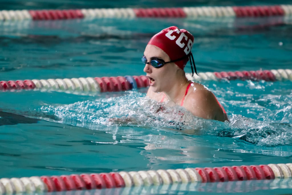 Swimming CSM Foothill Chabot Feb06 photo by Peter Wong