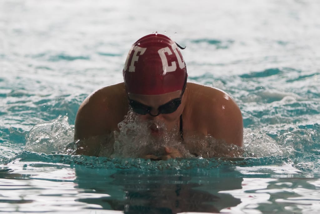 Swimming CSM Foothill Chabot Feb06 photo by Peter Wong