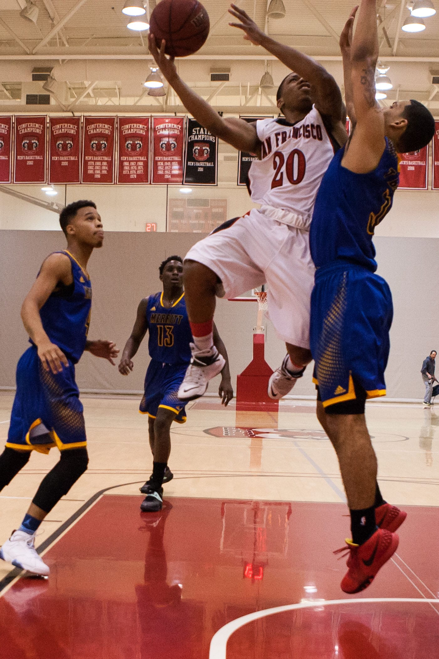 City College Men's basketball and Merritt College during the Regional Semi-finals. March 04, 2015 Photo by Khaled Sayed