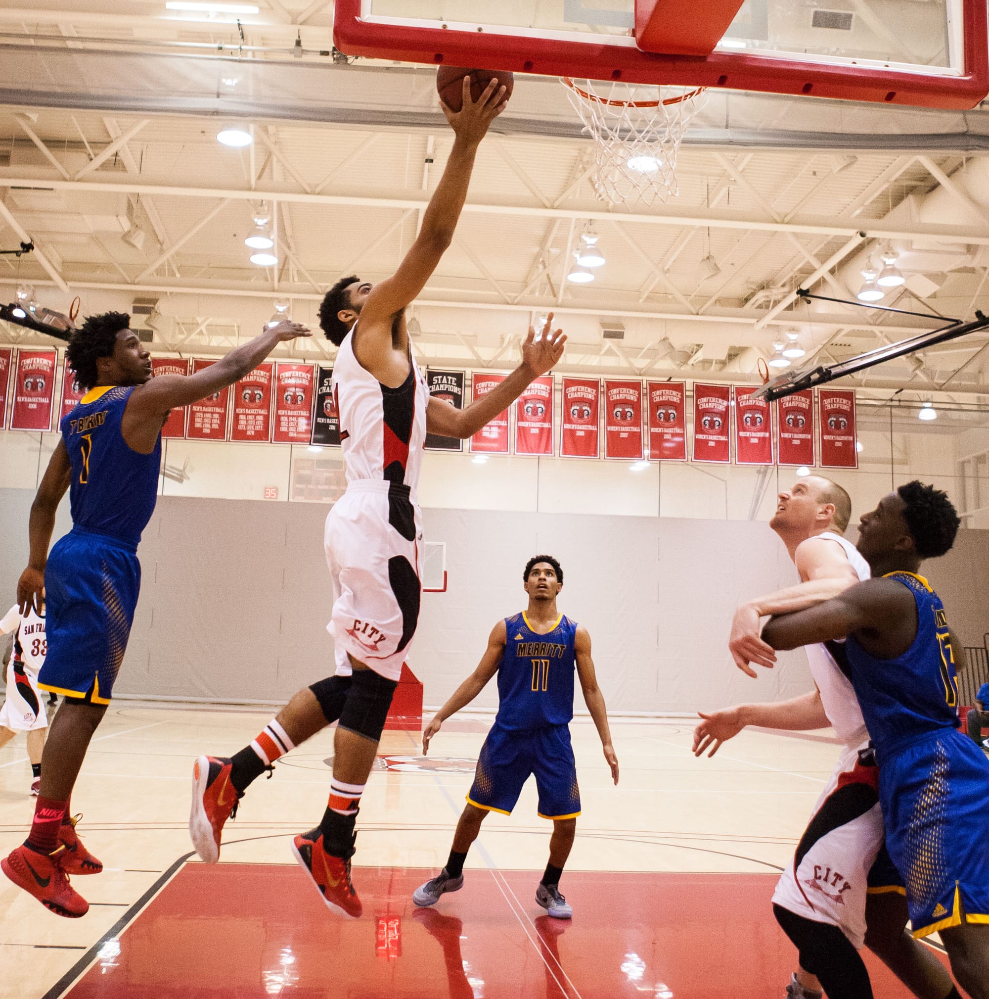 City College Men's basketball and Merritt College during the Regional Semi-finals. March 04, 2015 Photo by Khaled Sayed