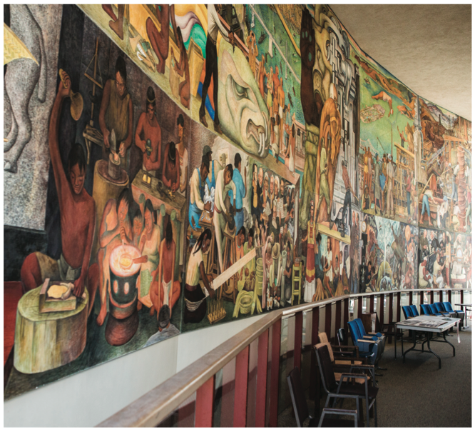 Pan American Unity mural at the City College’s Diego Rivera Theatre on Ocean Campus. (Photo by Khaled Sayed)