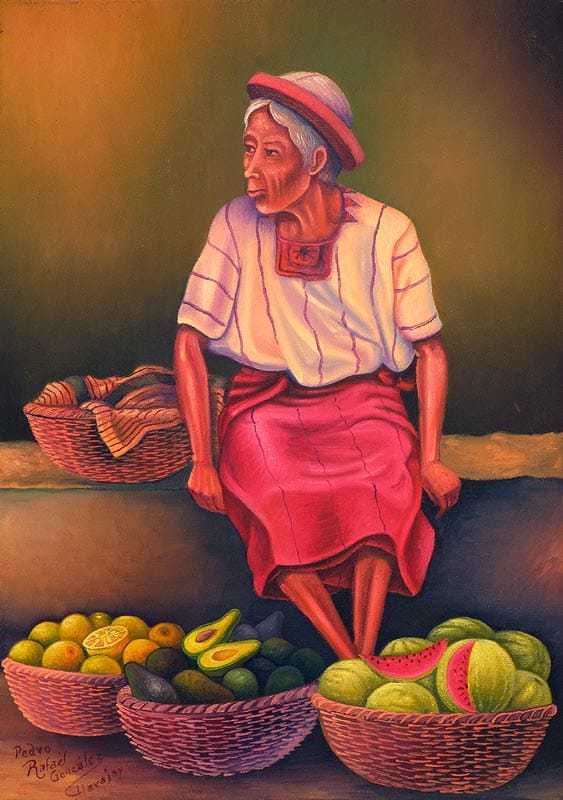 “Lo Último que Muere Es la Esperanza / The Last Thing to Die is Hope” by Pedro Rafaél Gonzáles Chavajay, 2007. (Image courtesy of Rita Moran, director of Maya Woman: The Helen Moran Collection, and Joseph Johnston Art Director of Arte Maya Tz’utuhil)