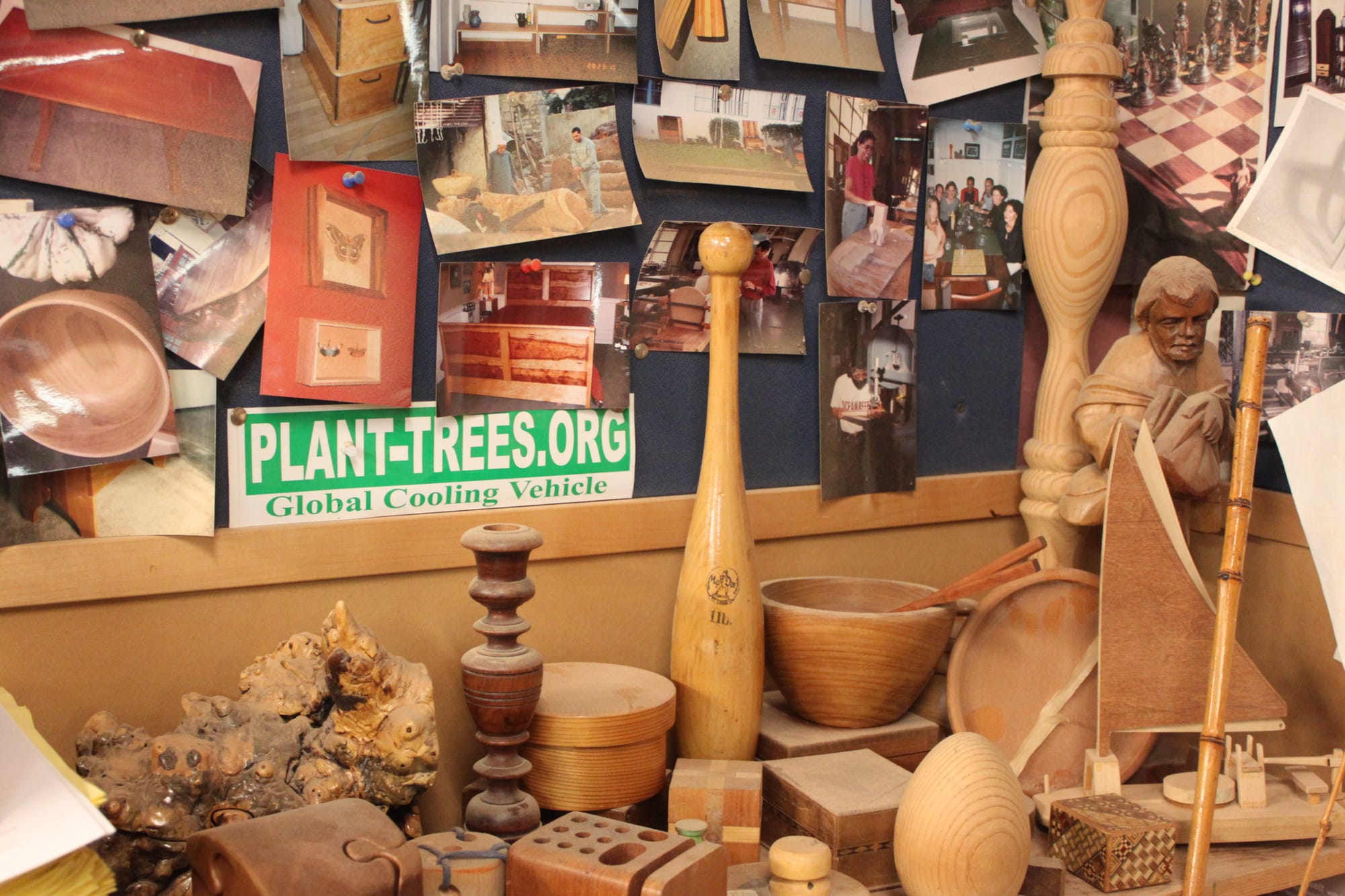 The carpentry classroom is unique to City College. It becomes evident in a wall comprised full of photographs of past projects students have worked on. Everything from chess sets and baby cradles have been crafted inside the campus walls at 1400 Evans Avenue. Photo taken on Nov. 6, 2017.