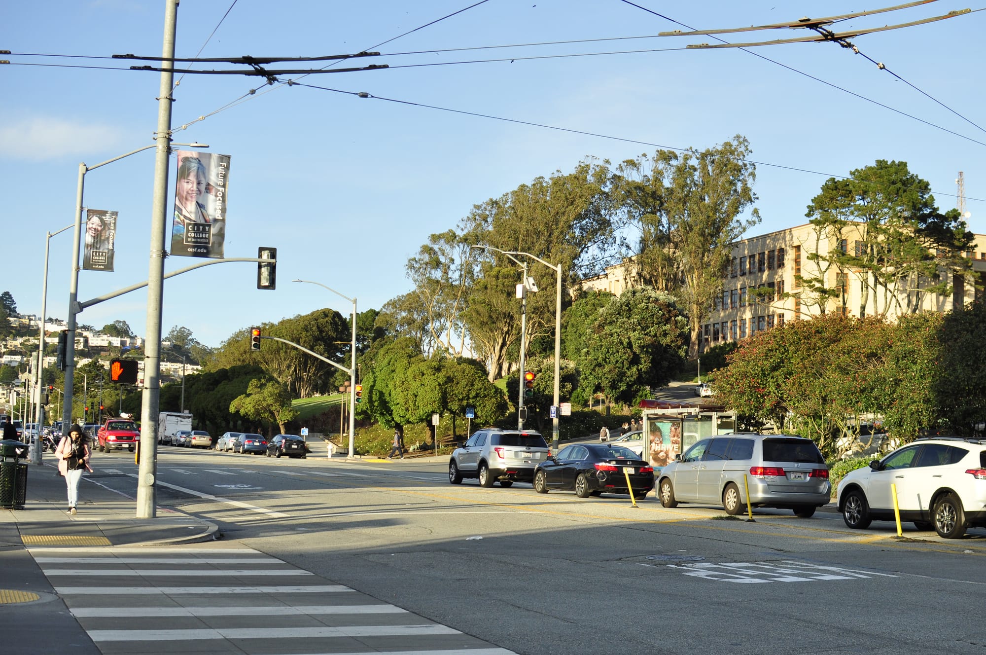 Phelan Ave. named after former city major James Phelan in front of San Francisco Ocean campus may change its name to Kahlo Ave. after faculty members pushed the initiative to remove the current name. Photo taken on Jan. 19, 2018 by Janeth R. Sanchez.